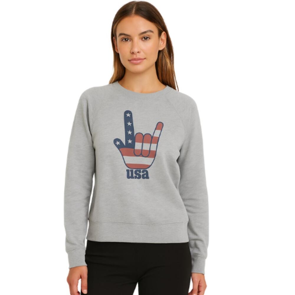 Project Social Tee USA Sweatshirt in Heather Gray – NWT Size Small